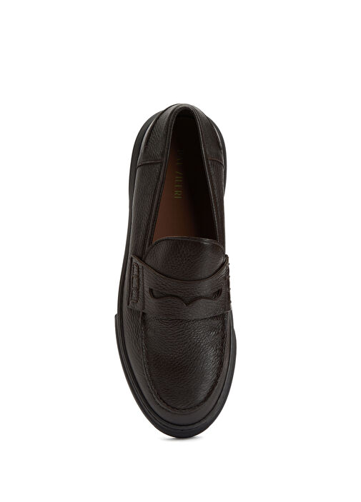 Koyu Kahverengi Erkek Deri Loafer - Görsel 5
