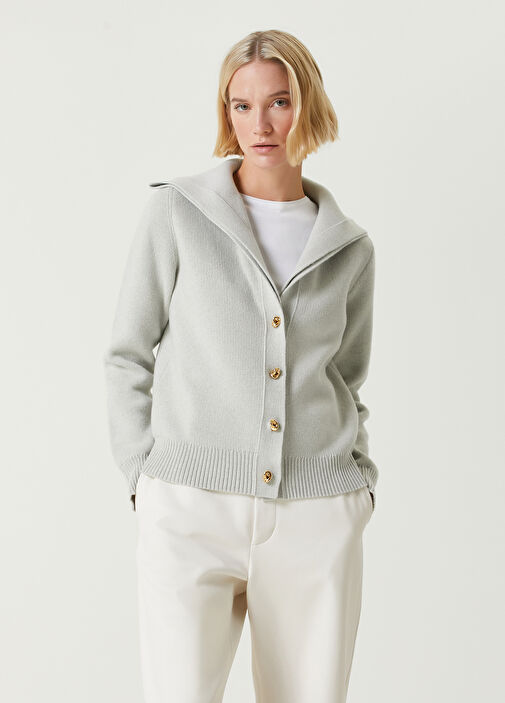 カーディガン BOTTEGA VENETA Dove grey wool blend cardigan Gray Layered wool cardigan | BOTTEGA VENETA | NET-A-PORTER