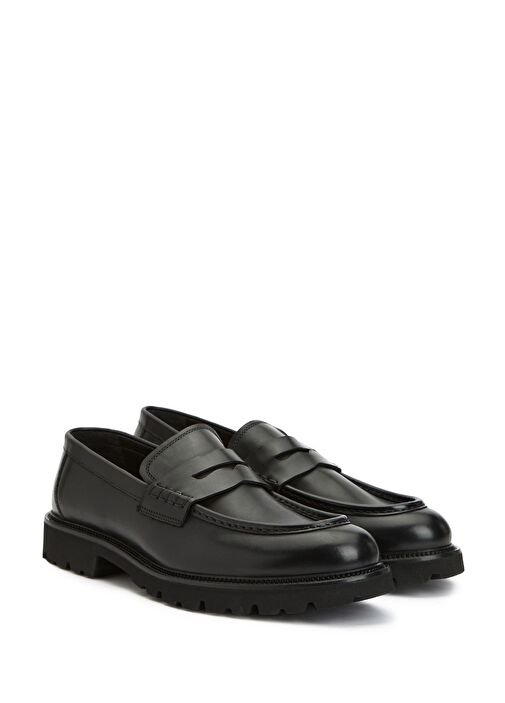 Siyah Erkek Deri Loafer - Görsel 3