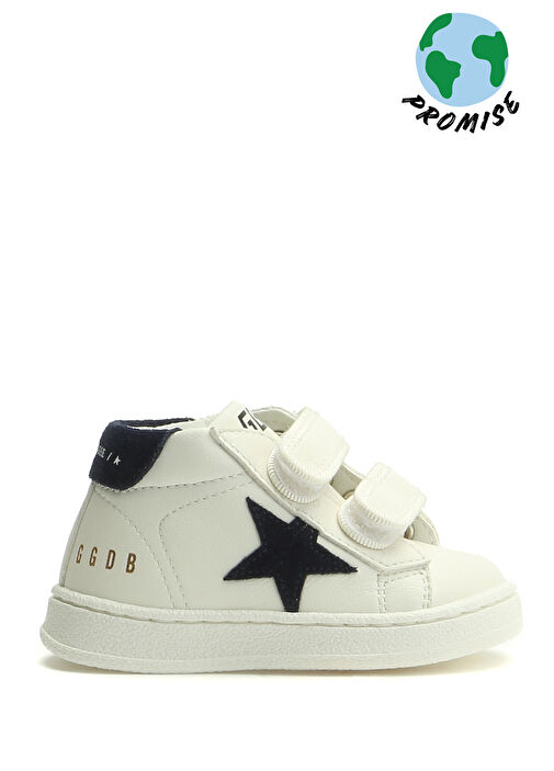 June Mavi Beyaz Unisex Çocuk Deri Sneaker - Görsel 2