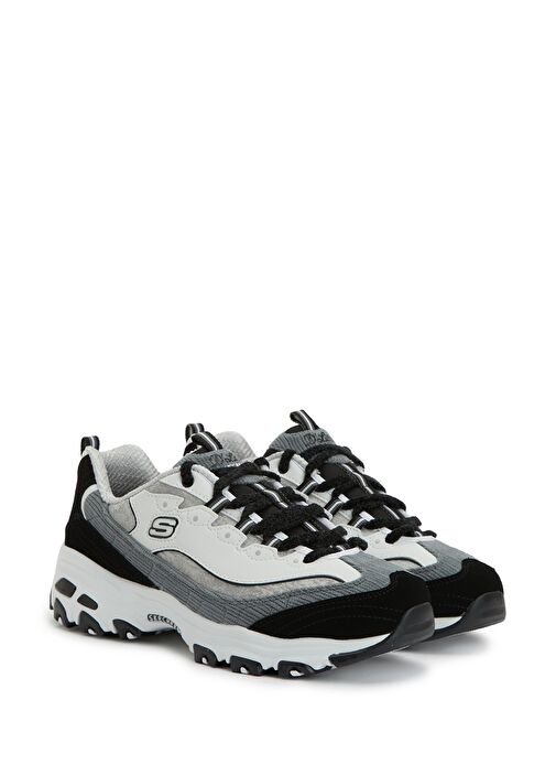 D'Lites Corduroy Chic Siyah Gri Kadın Sneaker - Görsel 3