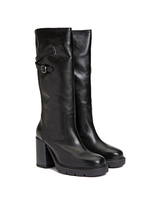 Divarese Divarese Siyah Kadın Deri Çizme Bot | Beymen Siyah - 3. görsel