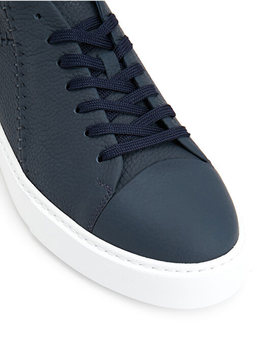Lacivert Erkek Deri Sneaker - Görsel 7