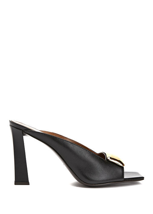 Siyah Kadın Deri Terlik - Görsel 2