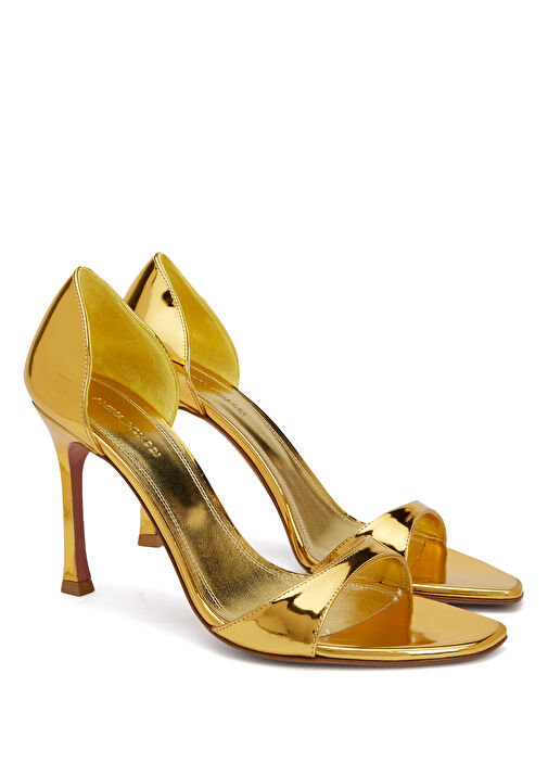 Agnese D Orsay Gold Deri Topuklu Ayakkabı - Görsel 3