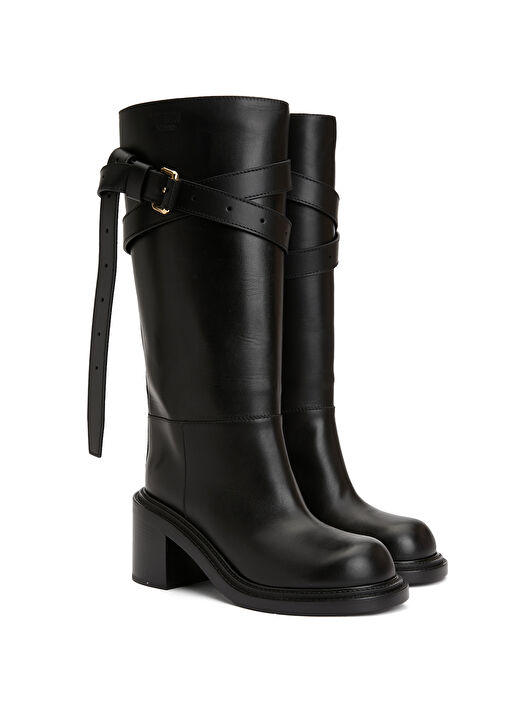 Siyah Kadın Deri Çizme - Görsel 3