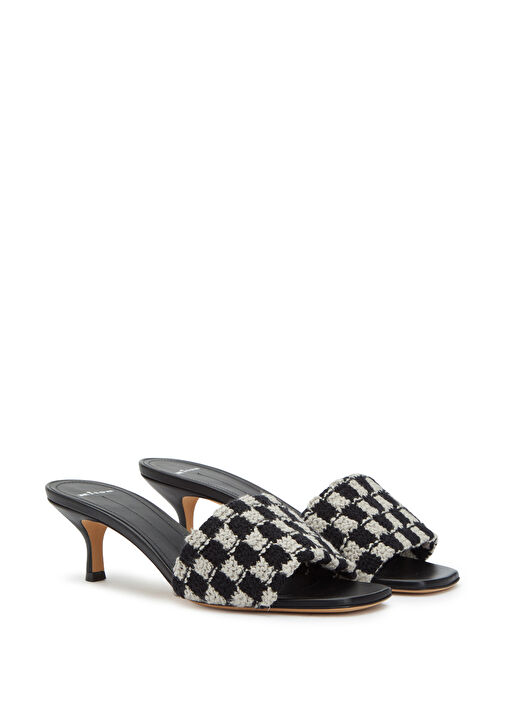 Kiton Kiton Siyah Kare Desenli Örgülü Kadın Terlik Sandalet & Terlik | Beymen Siyah - 3. görsel