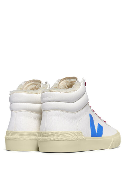 Minotaur Beyaz Mavi Kadın Deri Bilek Boy Sneaker - Görsel 4