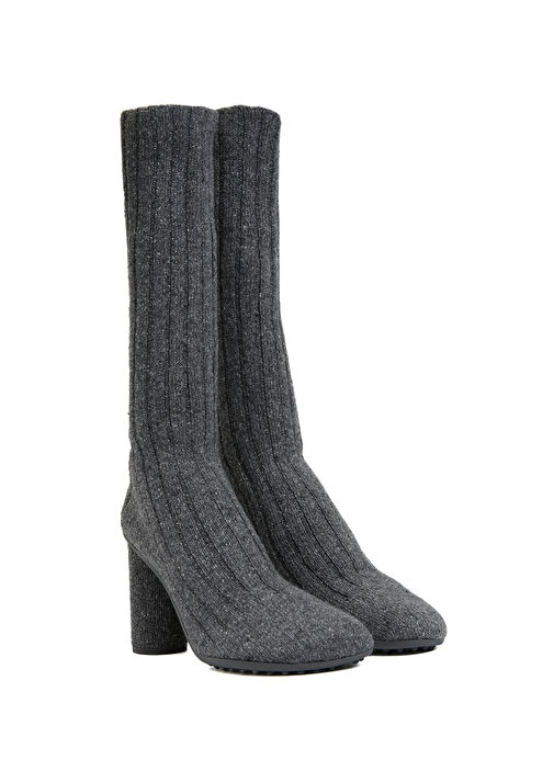 Antrasit Kadın Yün Bot - Görsel 3