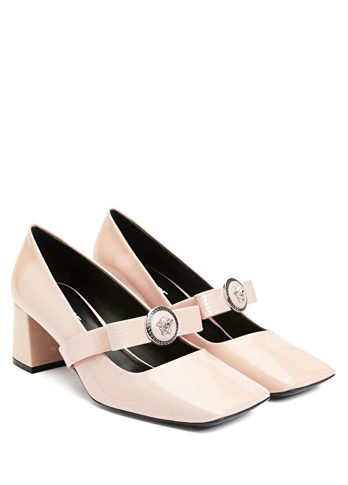 Pudra Deri Topuklu Ayakkabı - Görsel 3