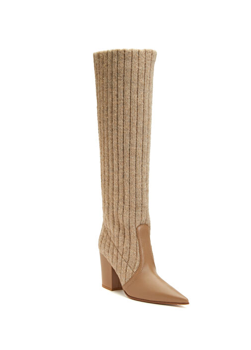 Bej Kadın Çizme - Görsel 3