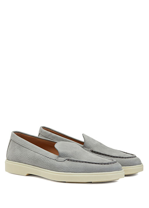 Santoni Gri Santoni Deri Kadın Loafer