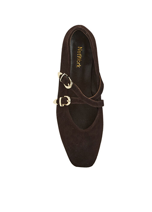 Acı Kahve Kadın Süet Babet - Görsel 5