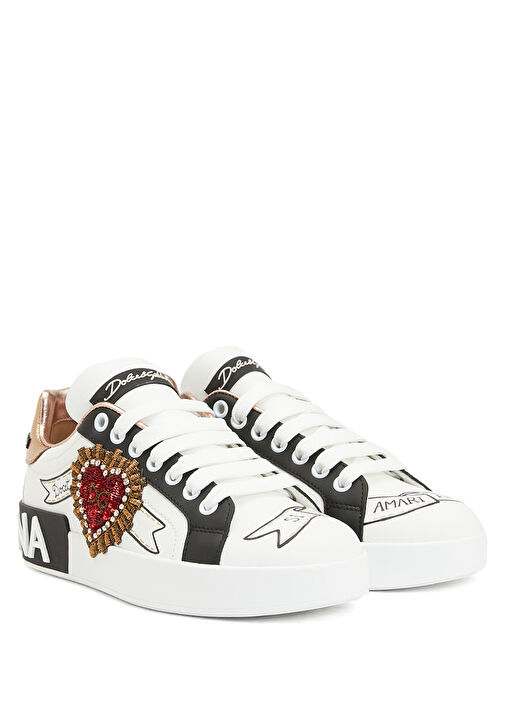 Portofino Beyaz Kadın Deri Sneaker - Görsel 3