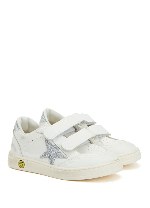 Ball Star Beyaz Çocuk Deri Sneaker - Görsel 3