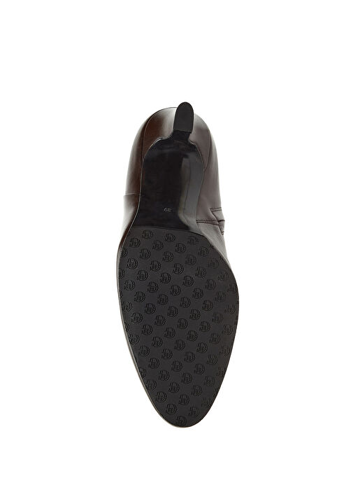 Kahverengi Fermuarlı Kadın Deri Bot - Görsel 6