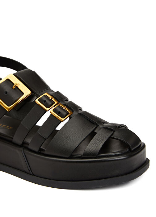 Divarese Divarese Siyah Kadın Deri Sandalet Beymen'de! Siyah - 7. görsel