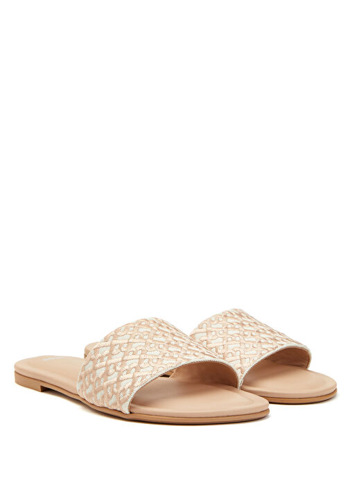 Bej Kadın Deri Terlik - Görsel 3