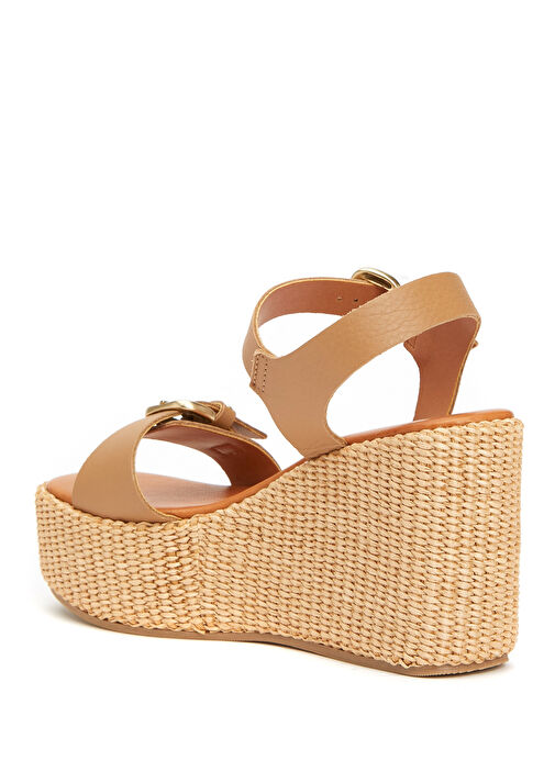 Taba Kadın Deri Sandalet - Görsel 4