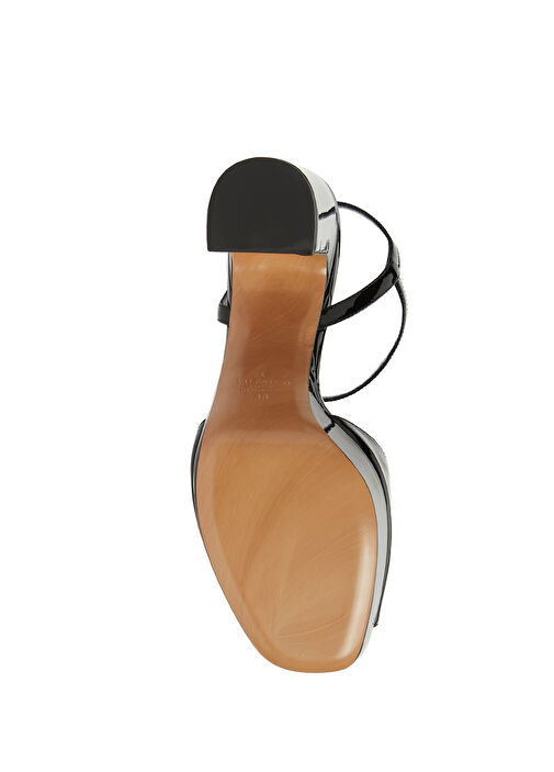 VLogo Siyah Kadın Deri Sandalet - Görsel 6