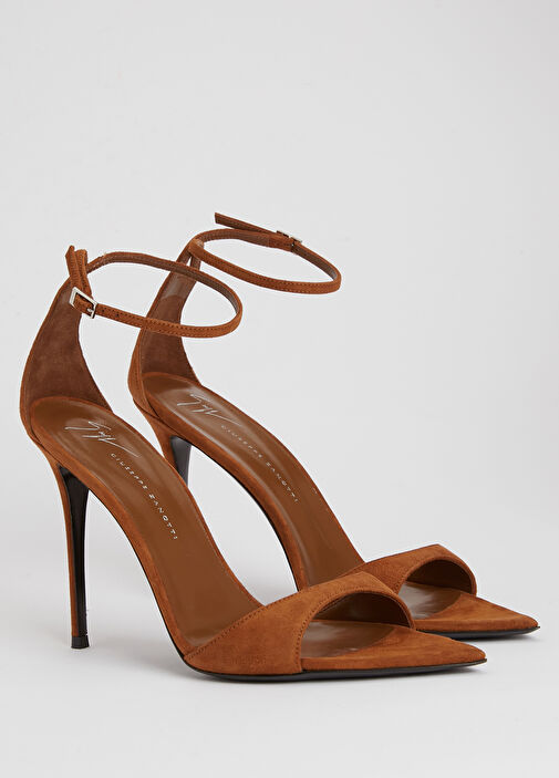 Kahverengi Kadın Deri Sandalet - Görsel 3