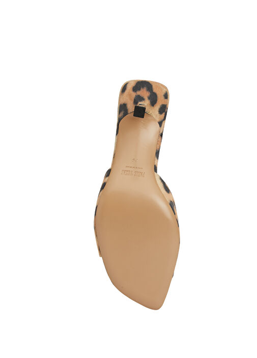 Lorena Leopar Desenli Kadın Deri Terlik - Görsel 6