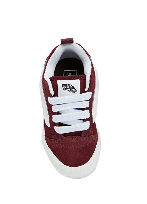 Knu Skool Bordo Unisex Çocuk Deri Sneaker - Görsel 5