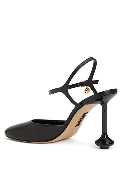 Toy Siyah Deri Topuklu Ayakkabı - Görsel 4