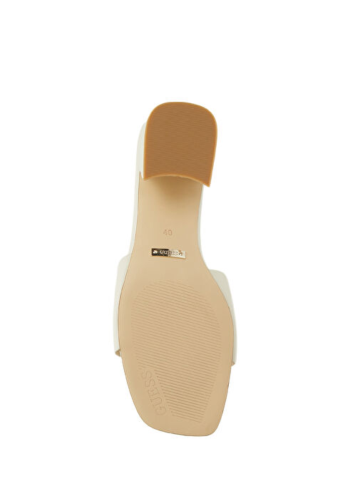 Gals Krem Kadın Deri Sandalet - Görsel 6