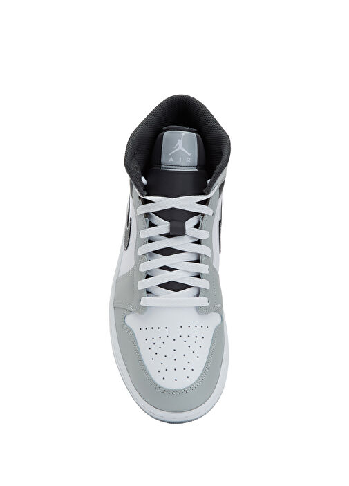 Air Jordan 1 Siyah gri Erkek Deri Sneaker - Görsel 5