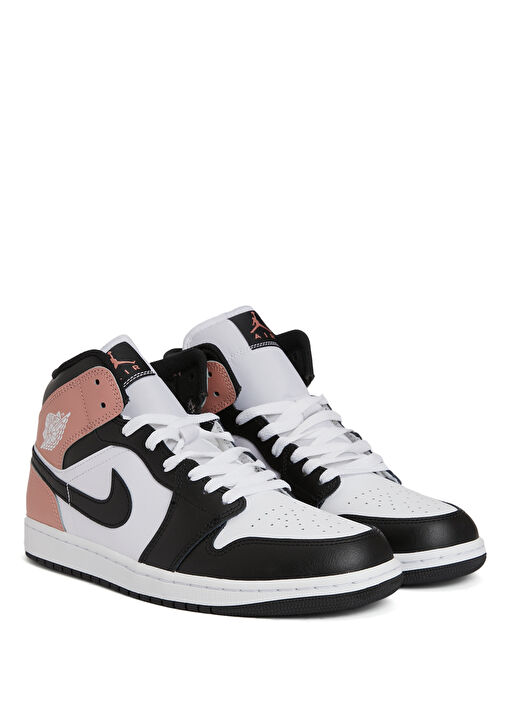 Air Jordan 1 Mid Çok Renkli Erkek Deri Sneaker - Görsel 3