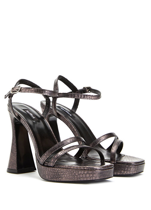 Bronz Kadın Deri Sandalet - Görsel 3