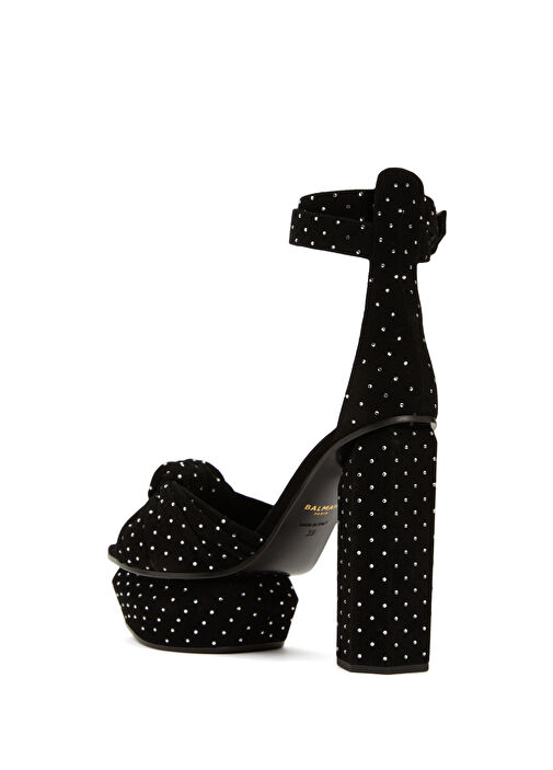 Ava Siyah Silver Kadın Deri Sandalet - Görsel 4