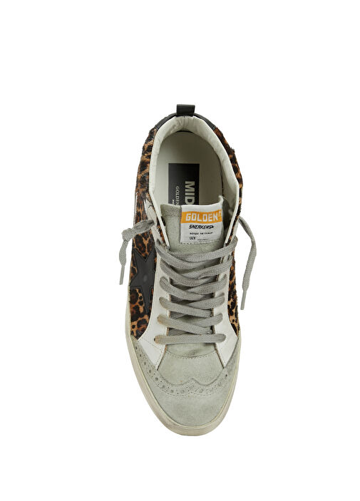 Mid Star Leopar Desenli Kadın Sneaker - Görsel 5
