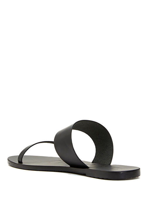 Siyah Kadın Deri Terlik - Görsel 4