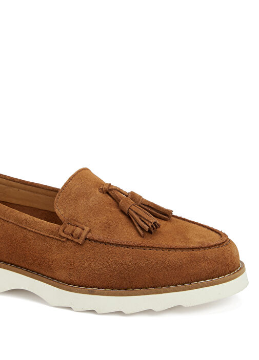 Tütün Kadın Deri Loafer - Görsel 7