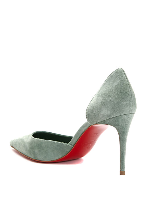 Iriza Su Yeşili Deri Stiletto - Görsel 4