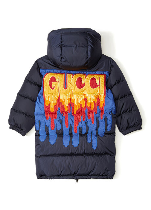 Gucci - Lacivert Logo Patchli Unisex Çocuk Mont - Lacivert