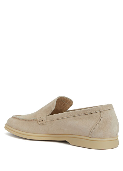 Bej Erkek Deri Loafer - Görsel 4