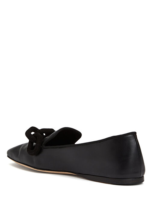 Siyah Kadın Deri Loafer - Görsel 4