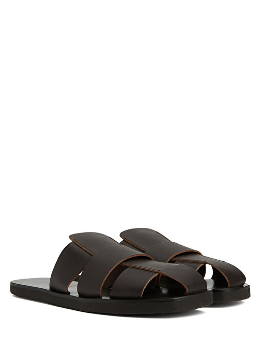 Andreas Kahverengi Erkek Deri Terlik - Görsel 3