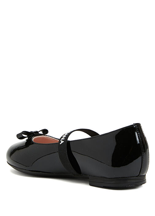 Siyah Kız Çocuk Deri Babet - Görsel 4