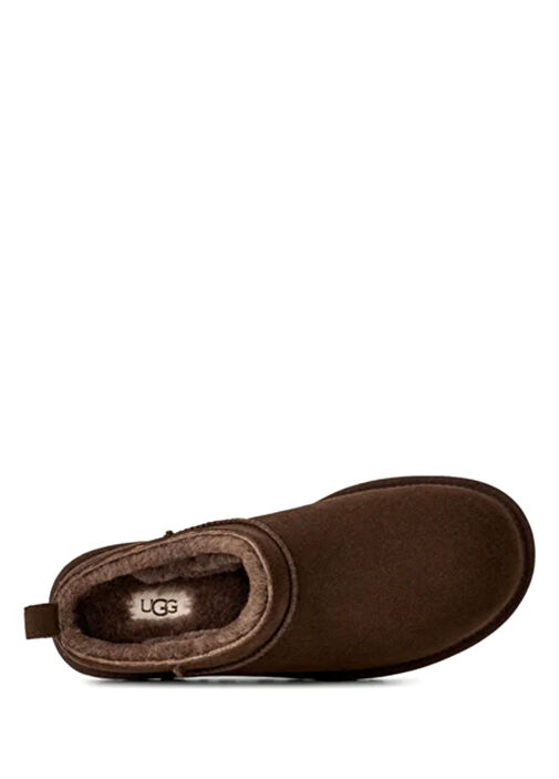Classic Micro Kahverengi Kadın Süet Slipper - Görsel 6
