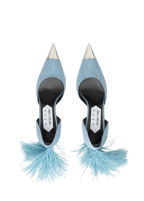 Area Mavi Topuklu Denim Ayakkabı - Görsel 5
