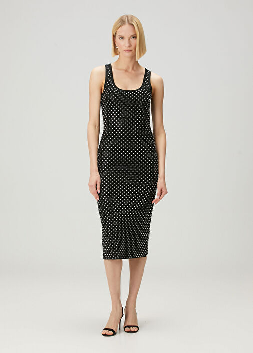 navy v bar binded midi dress Maya Navy V Neckline Embellished Midi Dress – Maya Deluxe