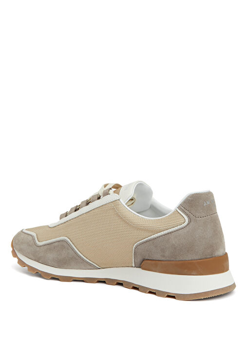 On My Way Ghillies Bej Erkek Deri Sneaker - Görsel 4