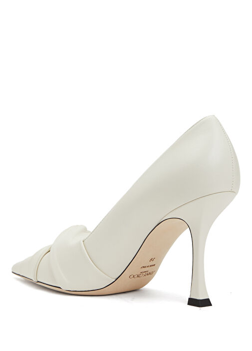Hedera Beyaz Deri Stiletto - Görsel 4