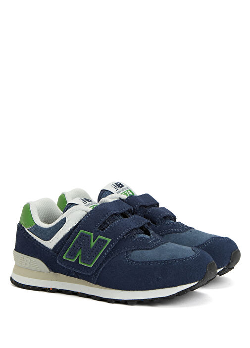 574 Lacivert Çocuk Deri Sneaker - Görsel 3