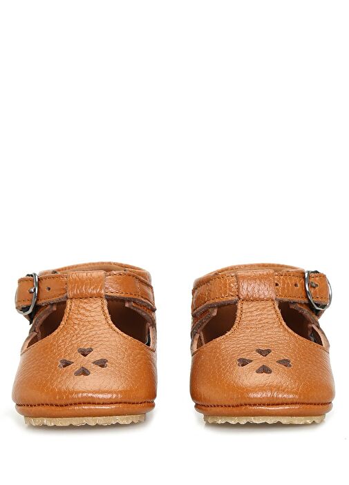 Violet Taba El Yapımı Unisex Bebek Deri Ayakkabı - Görsel 4
