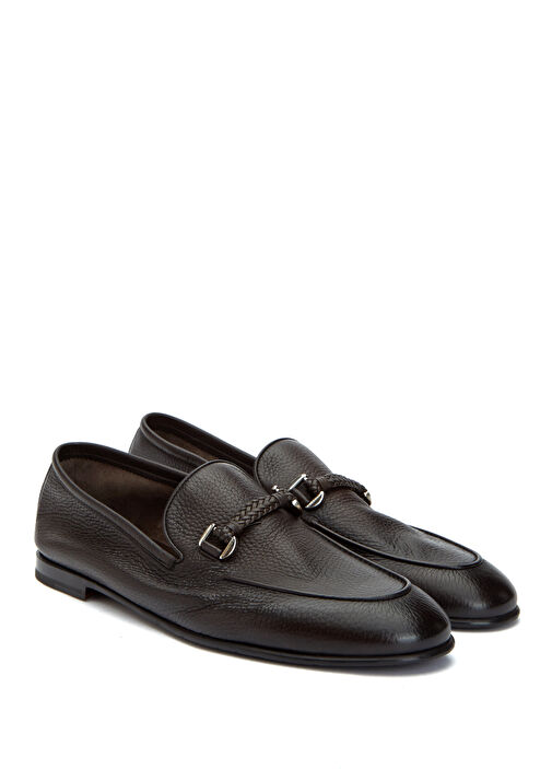 Koyu Kahverengi Erkek Deri Loafer - Görsel 3